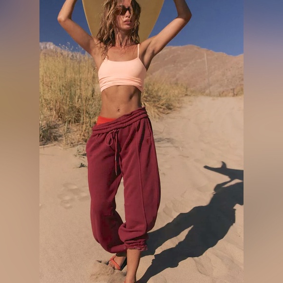 FP Movement by Free People Pants - FP MOVEMENT Sprint To The Finish Joggers Sour Cherry NWT